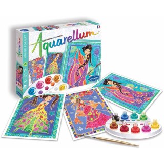Aquarellum Glamour Girls Zestaw do Malowania Akwarelami dla Dzieci 7+