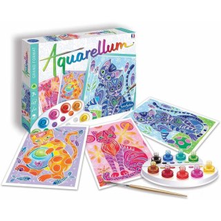 Aquarellum Koty Zestaw do Malowania Akwarelami dla Dzieci 7+