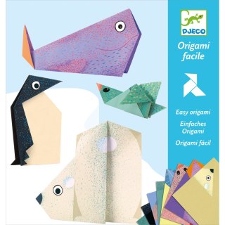 Zestaw Kreatywny ORIGAMI Zwierzęta Polarne 24 arkusze Djeco 5-10 lat