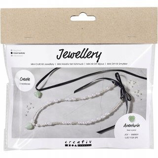 Zestaw do biżuterii Serce Naszyjniki z awenturynem DIY
