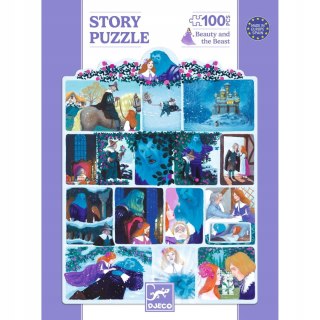 PUZZLE OPOWIEŚĆ Komiks Piękna i Bestia 100 el. Klasyka Baśni DJECO