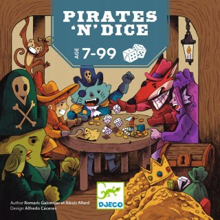 DJECO Pirates'n'Dice Gra Rodzinna Kościana Piraci Logiczna 7+