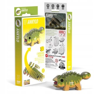 Dinozaur Ankylo Eugy 3D Eko Układanka Kartonowa Kreatywna Edukacyjna 6+
