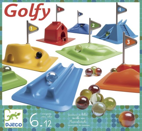Golf gra zręcznościowa - 6 przeszkód kuleczki zabawa 6-12 lat DJECO