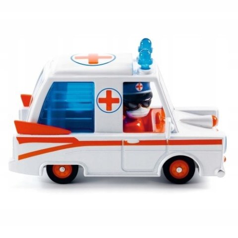 Djeco Crazy Motors Hurry Ambulance Autko Karetka Metalowe 3+