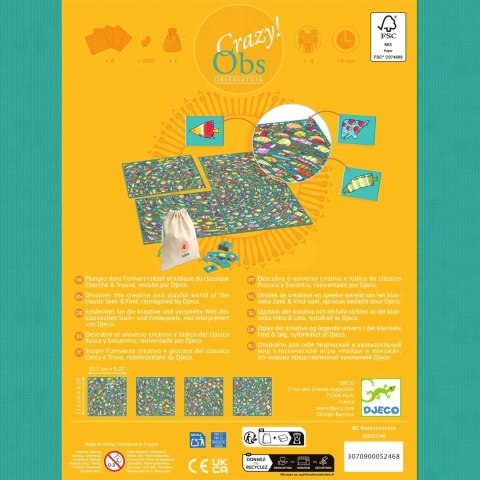Djeco Crazy Obs Fishy Fish Gra Szukaj i Znajdź Ryby Spostrzegawczość 5+