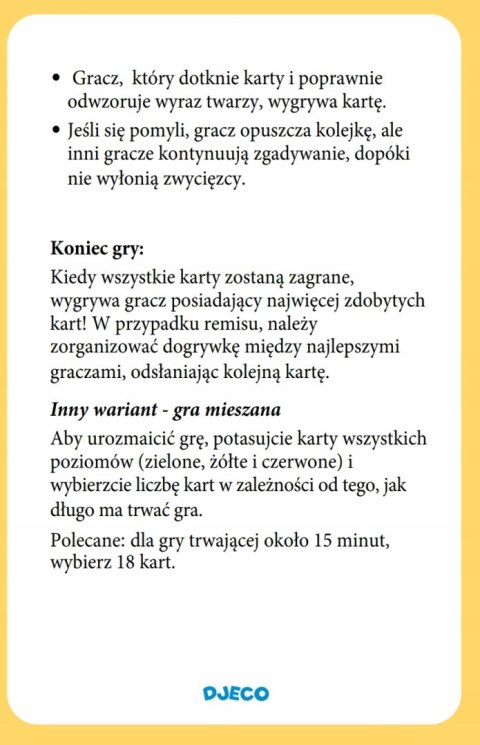Djeco Mimico Gra Karciana Śmieszne Miny Spostrzegawczość Rodzinna 5+