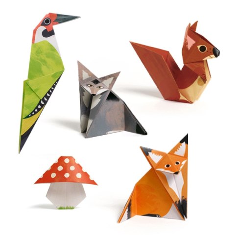 Djeco Origami Spacer w Lesie Zestaw Kreatywny DIY FSC 7+
