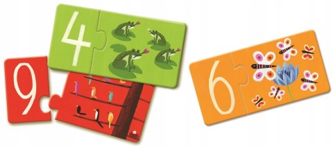 Djeco Puzzle Edukacyjne Liczby Zwierzęta Nauka Liczenia 3+