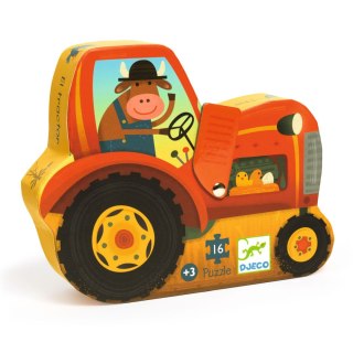 Djeco Puzzle Traktor 16 el. FSC Zwierzęta Farma dla Dzieci 3+