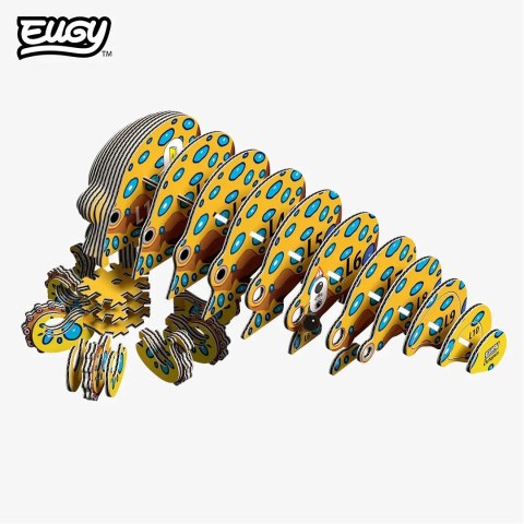 EUGY Ośmiornica Niebieskopierścieniowa Układanka Puzzle 3D EKO 62 el.