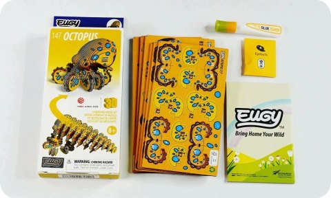 EUGY Ośmiornica Niebieskopierścieniowa Układanka Puzzle 3D EKO 62 el.