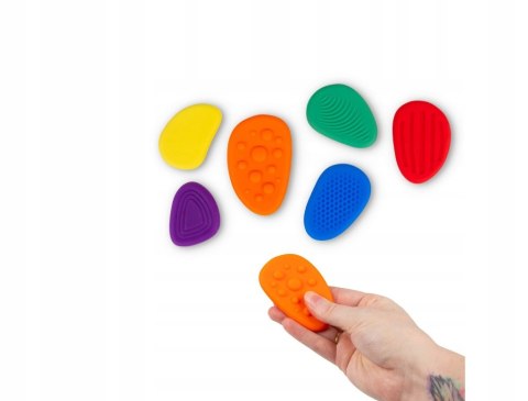 Kamienie Sensoryczne Antystresowe Fidget Worry Stones 6 szt Zabawka SI 3+