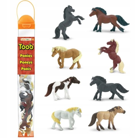 Safari TOOB Kucyki 8 Figurek w Tubie Montessori Edukacyjne 3+