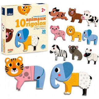 Vilac Puzzle Magnetyczne Sawanna Zwierzęta Drewniane 30 Elementów 2+