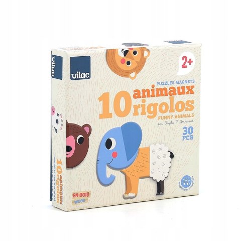 Vilac Puzzle Magnetyczne Sawanna Zwierzęta Drewniane 30 Elementów 2+