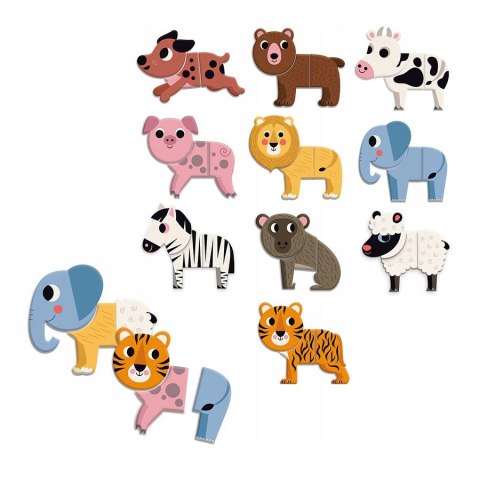 Vilac Puzzle Magnetyczne Sawanna Zwierzęta Drewniane 30 Elementów 2+