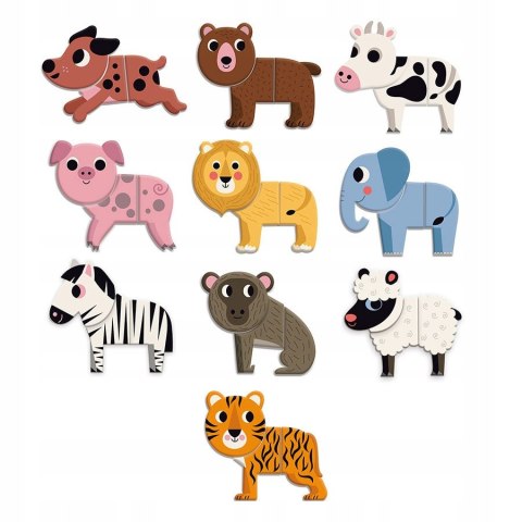 Vilac Puzzle Magnetyczne Sawanna Zwierzęta Drewniane 30 Elementów 2+