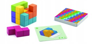 Cubissimo Gra Logiczna Djeco 08477 Łamigłówka Kostka dla 7+