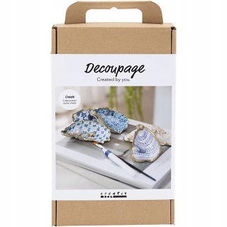 Zestaw Kreatywny Decoupage Muszle Ostryg DIY Rękodzieło dla Początkujących