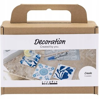 Zestaw kreatywny DIY do dekoracji podstawek pod kubki marker naklejki